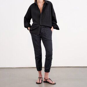 Nili Lotan Cropped French Military Pant blue 6